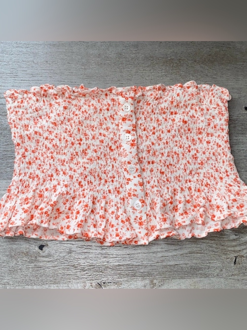 Strapless bandeau top